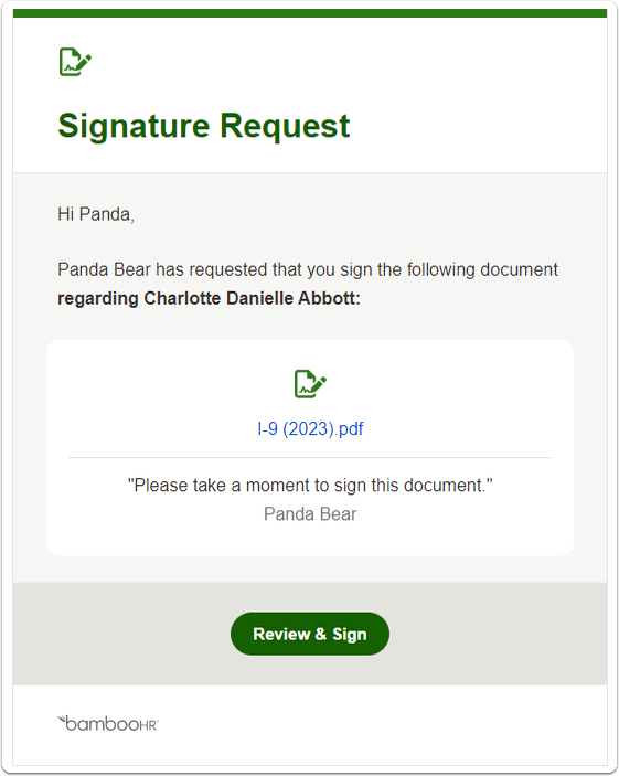 Notification of Document to Sign (Additional Signers)