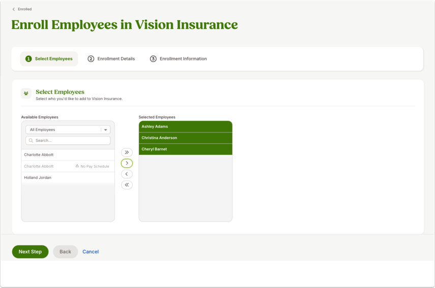 Enroll Employees