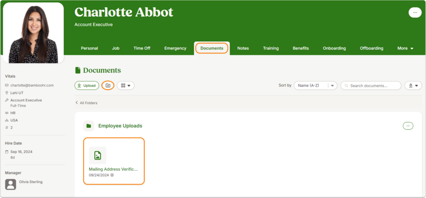 Charlotte Abbott - Employee Files