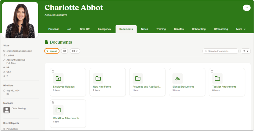 Charlotte Abbott - Employee Files