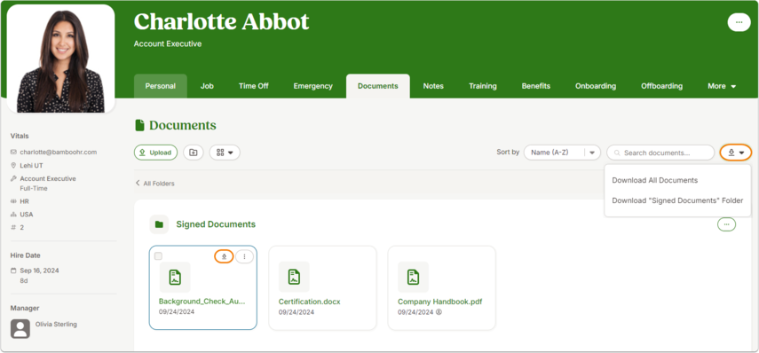 Charlotte Abbott - Employee Files
