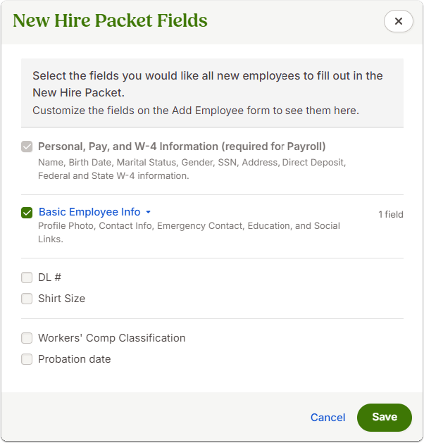 New Hire Packet