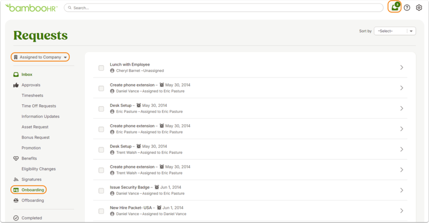 And, keep track of all assigned tasks in the Inbox.