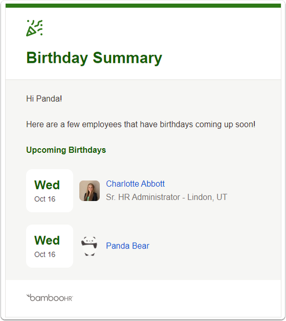 Happy Birthday to Christy Agluinda (3), Shannon Anderson (4), jennifer james (2053), Ashley Adams (2) and Trent Walsh (12)! - smiller@bamboohr.com - BambooHR Mail