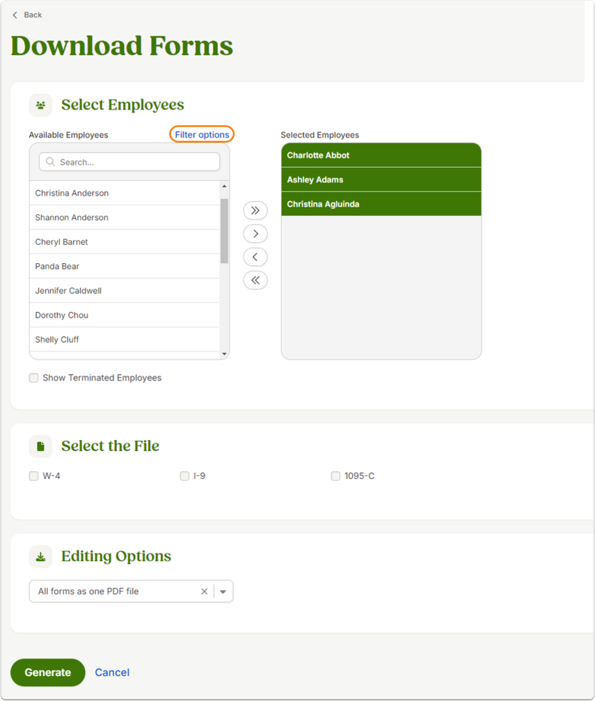Select Employees