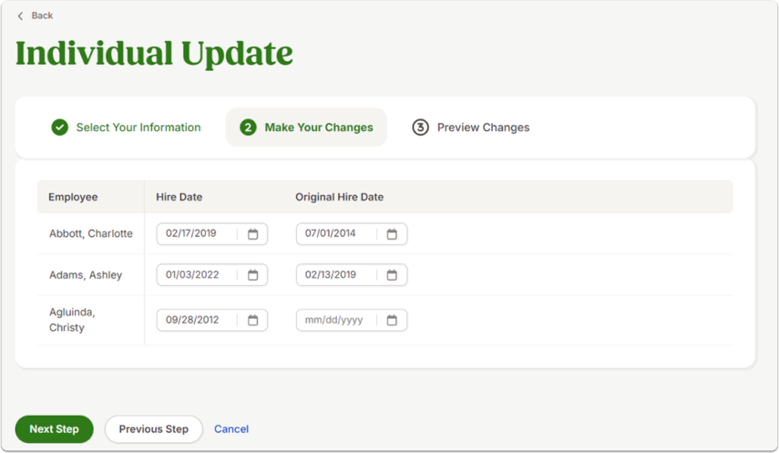 Individual Update