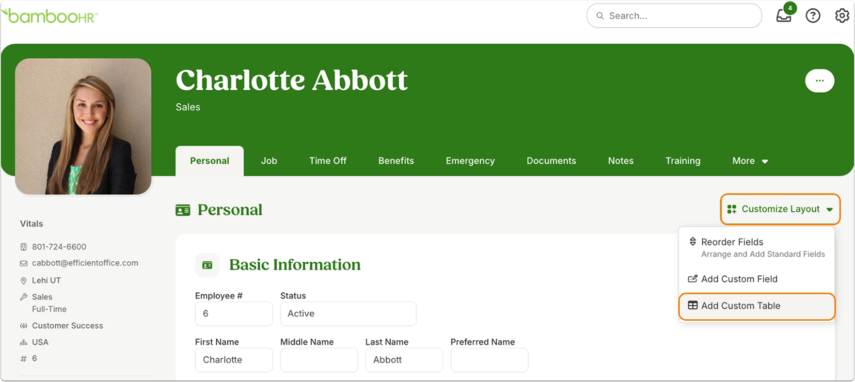 Charlotte Abbott - Personal
