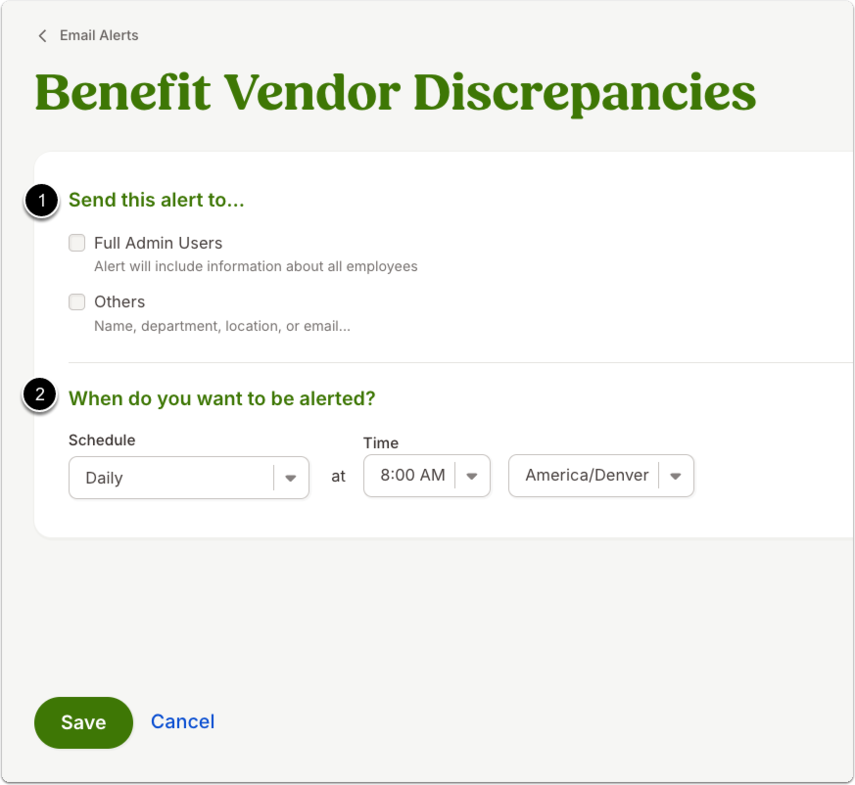 Benefit Vendor Discrepancies