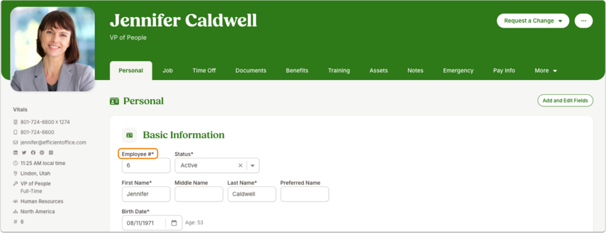 Jennifer Caldwell - Personal
