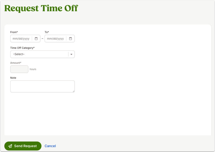 Request Time Off