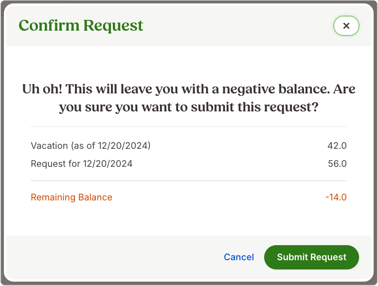 Request Time Off