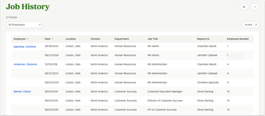 Job History