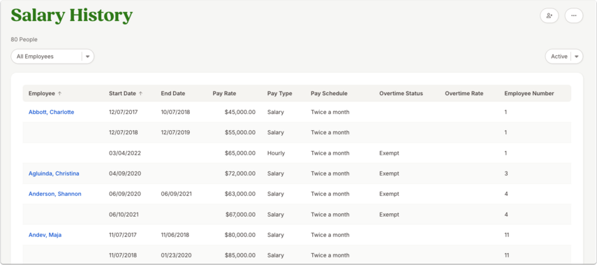 Salary History