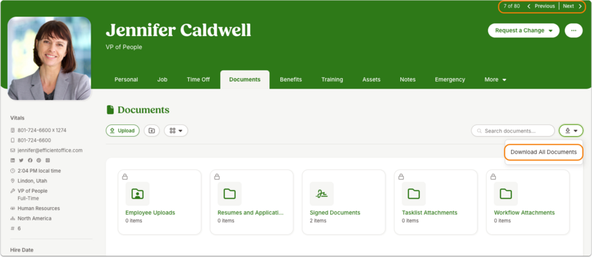 Jennifer Caldwell - Employee Documents