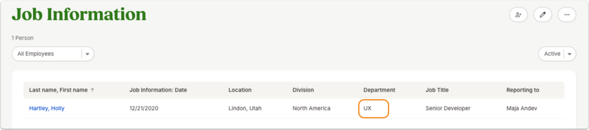 Job Information