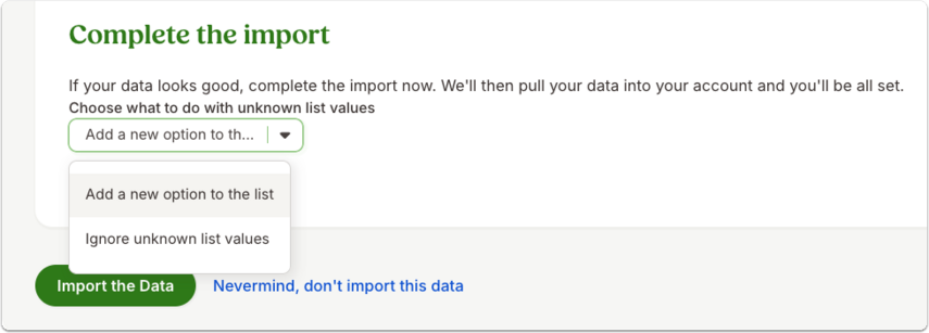 Match your data