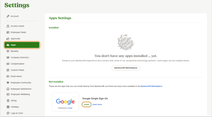 Apps Settings