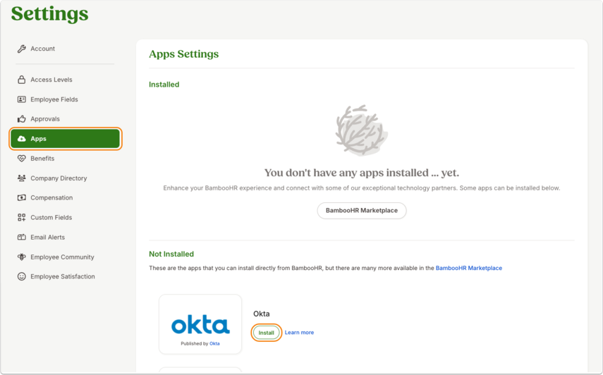 Apps Settings
