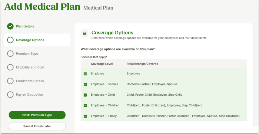 Add Medical Plan