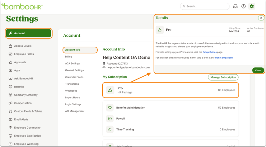 Account Info