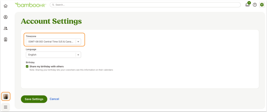 Account Settings