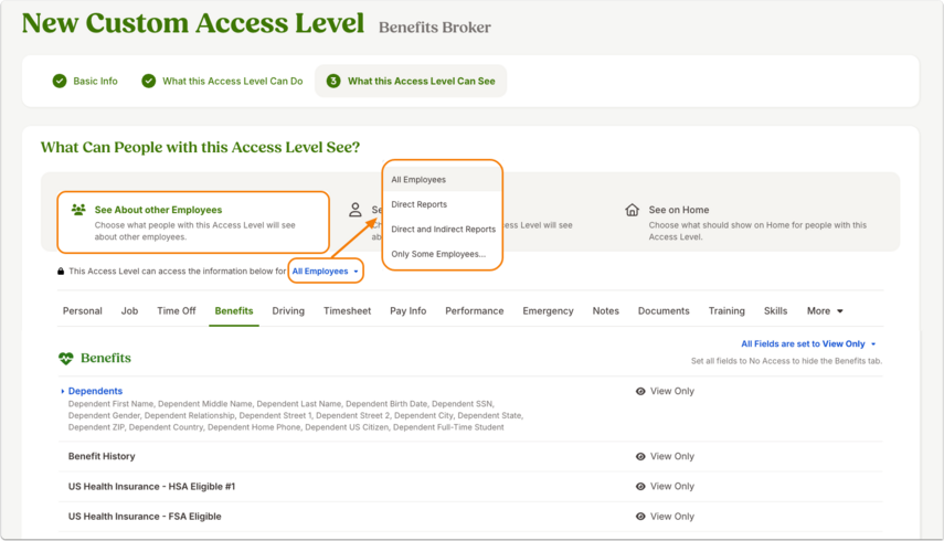 New Custom Access Level