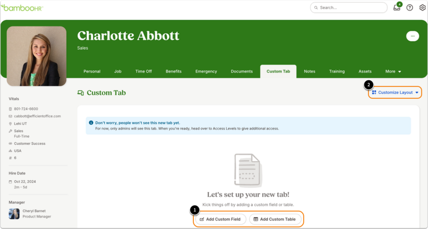 Charlotte Abbott - Custom Tab