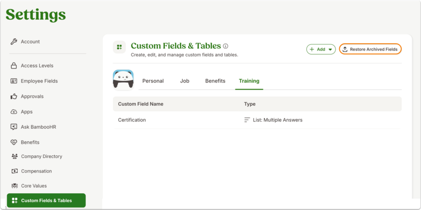 Custom Fields