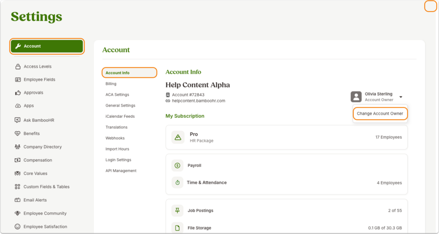 Account Info