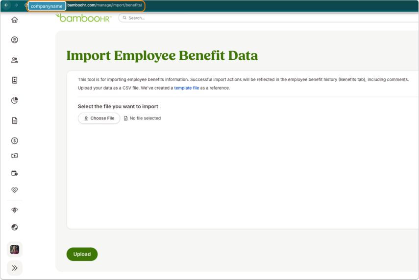 Import Employee Benefit Data